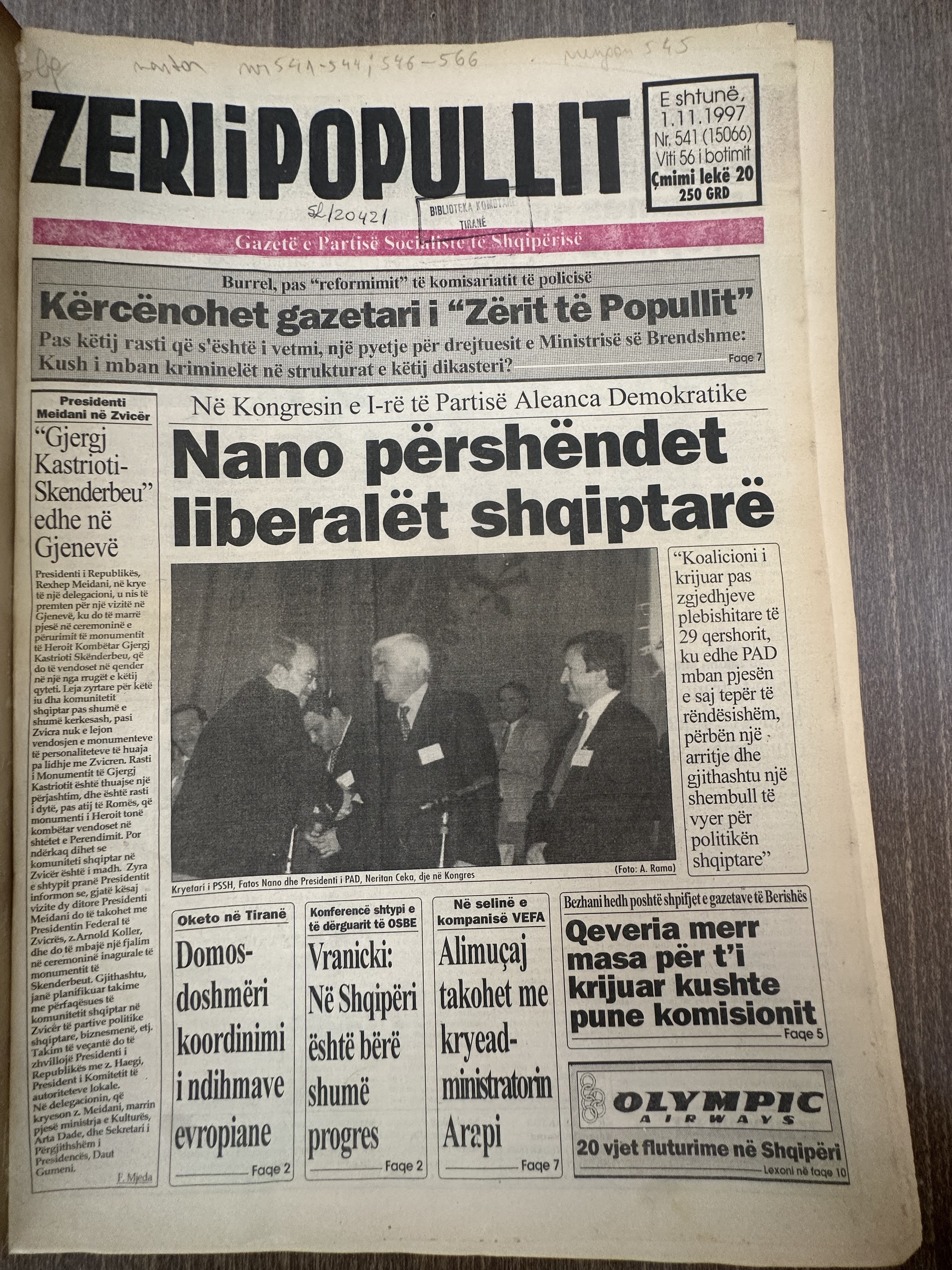 Zëri i Popullit 1997-11-01